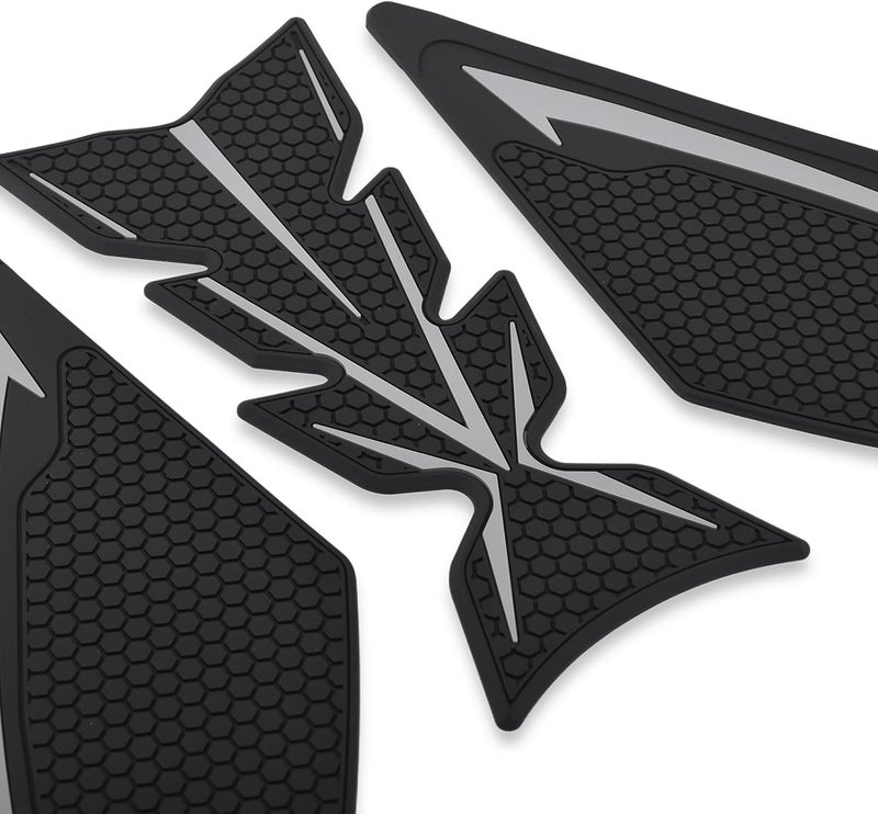 BYEMTTY Motorcycle Tank Grip Protector Pads, Anti-Slip Honeycomb Design, Compatible with Suitable for Kawasaki Ninja250 Ninja400 2018-2024 Z250 Z400 2019-2024 Ninja500 Z500 2024- (gray) - Image 4
